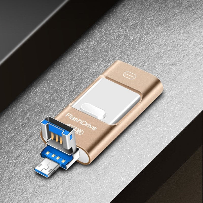 3-viename "Android" ir "iPhone", "iPad" USB atmintinė