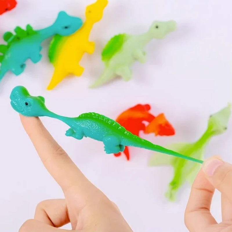 Pirštų žaislai dinozaurai (10 vnt.)